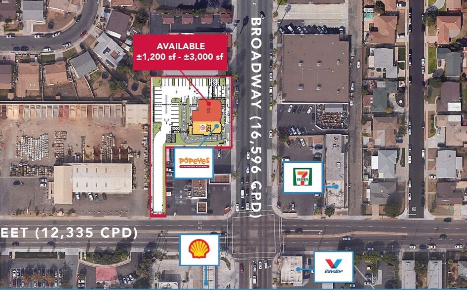 880 Broadway, Chula Vista, CA à louer - Aérien – Image 3 sur 6