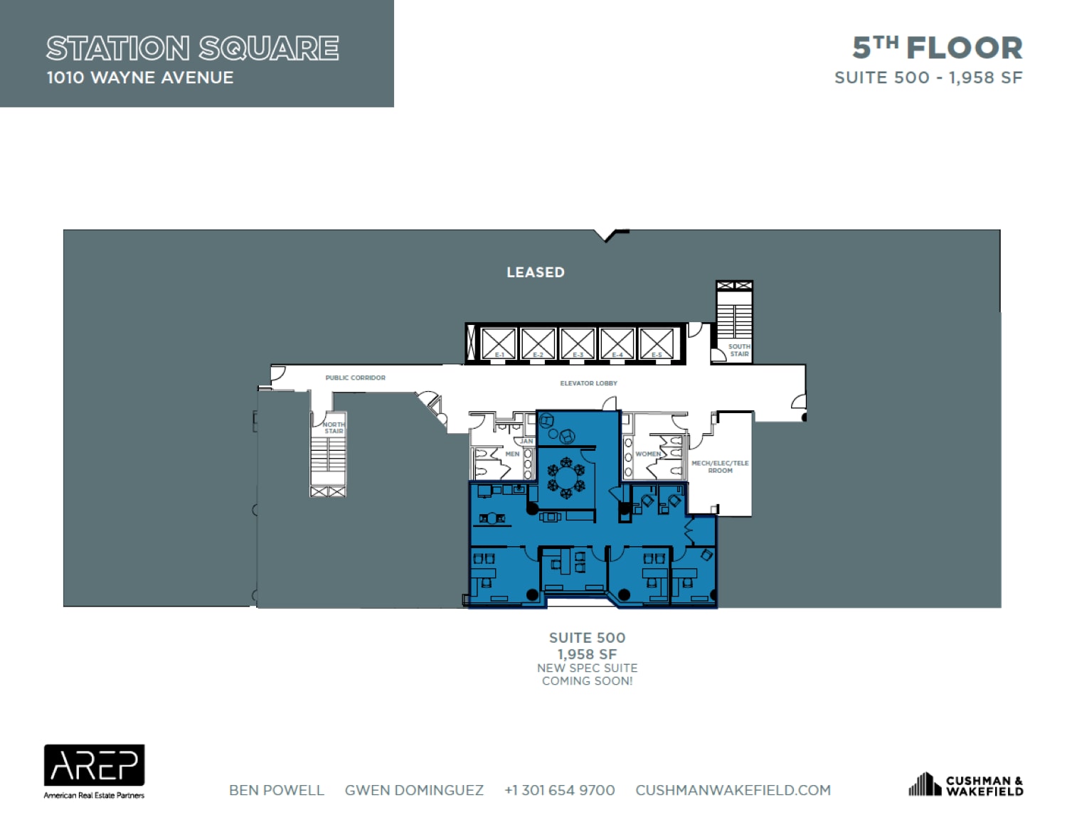 1100 Wayne Ave, Silver Spring, MD à louer Plan d’étage– Image 1 sur 1