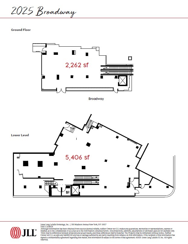 2025 Broadway, New York, NY à louer Plan d’étage– Image 1 sur 2