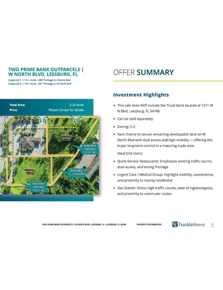 W NORTH BLVD, LEESBURG, FL  OUT PARCELS portefeuille de 2 biens à vendre sur LoopNet.fr - Autre – Image 2 sur 9