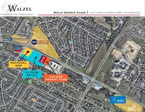 1305 E Wells Branch Pky, Pflugerville, TX - Vue aérienne  vue de carte - Image1
