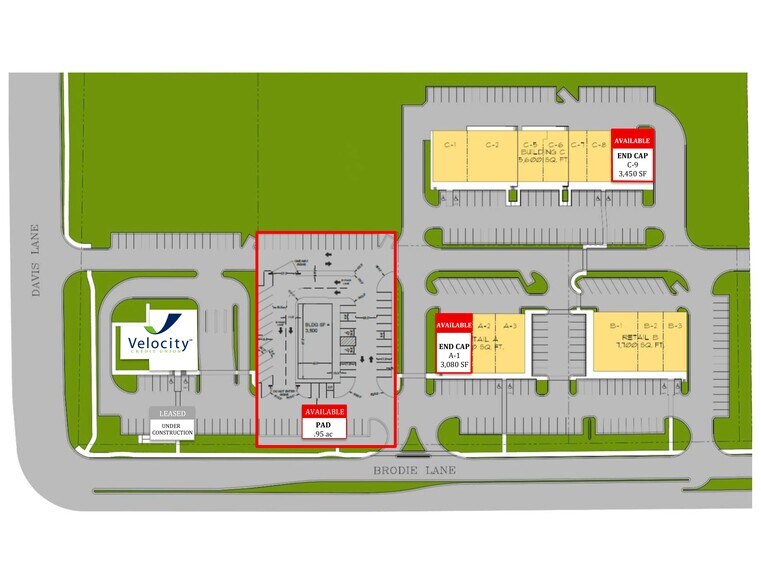 9001 Brodie Ln, Austin, TX à louer - Plan de site – Image 3 sur 3