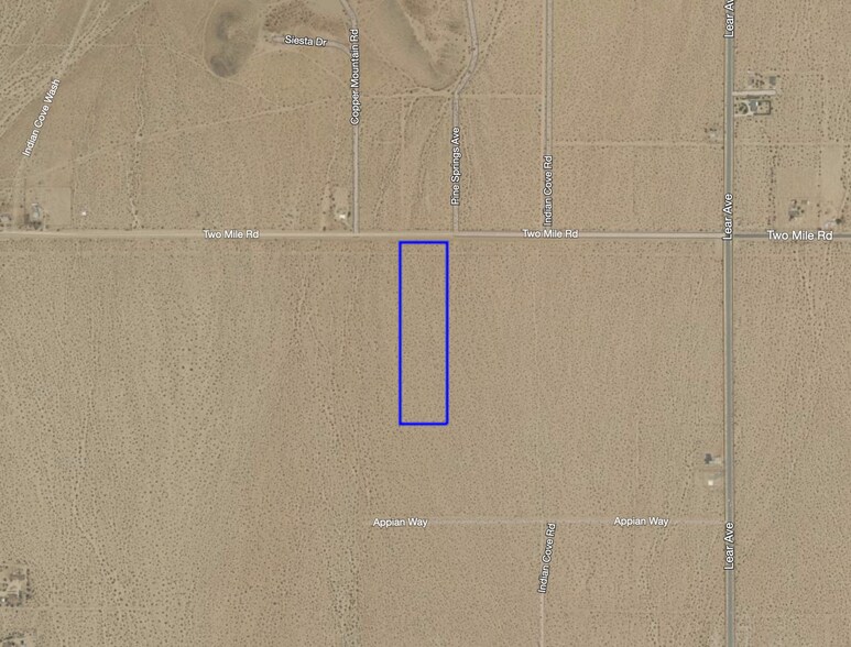 Two Mile Road, Twentynine Palms, CA à vendre - Aérien – Image 3 sur 3