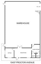15437-15443 Proctor Ave, City of Industry, CA à louer Plan d’étage– Image 1 sur 1