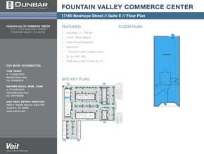 17151 Newhope St, Fountain Valley, CA à louer Plan d’étage– Image 1 sur 1