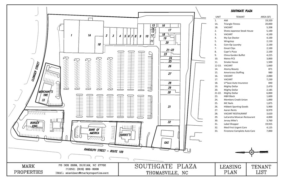 1033 Randolph St, Thomasville, NC à louer - Plan de site – Image 2 sur 2