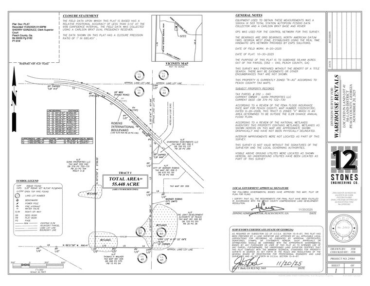 0 Robins International Blvd, Byron, GA à louer - Plan cadastral – Image 2 sur 4