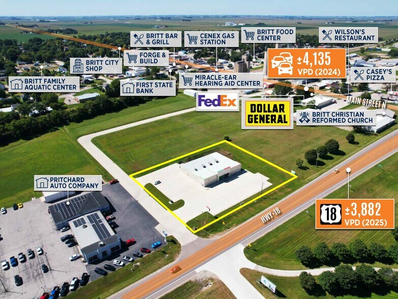 970 Highway 18, Britt, IA à vendre - Photo principale – Image 1 sur 10