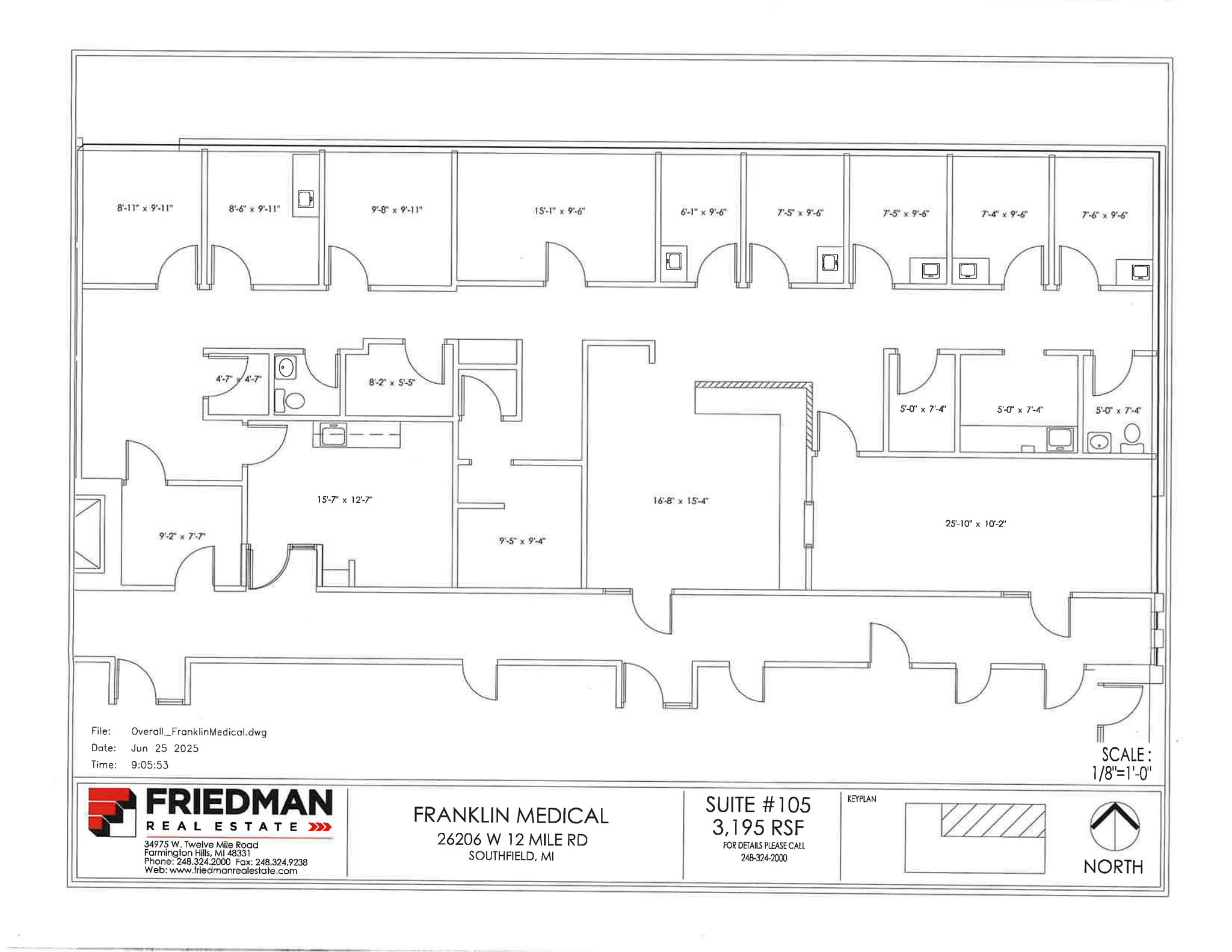 26206 W 12 Mile Rd, Southfield, MI à louer Plan d’étage– Image 1 sur 1