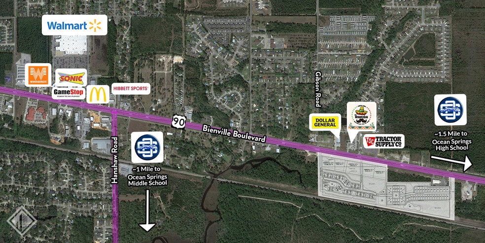 4504 Bienville Blvd, Ocean Springs, MS à vendre - Aérien – Image 2 sur 2
