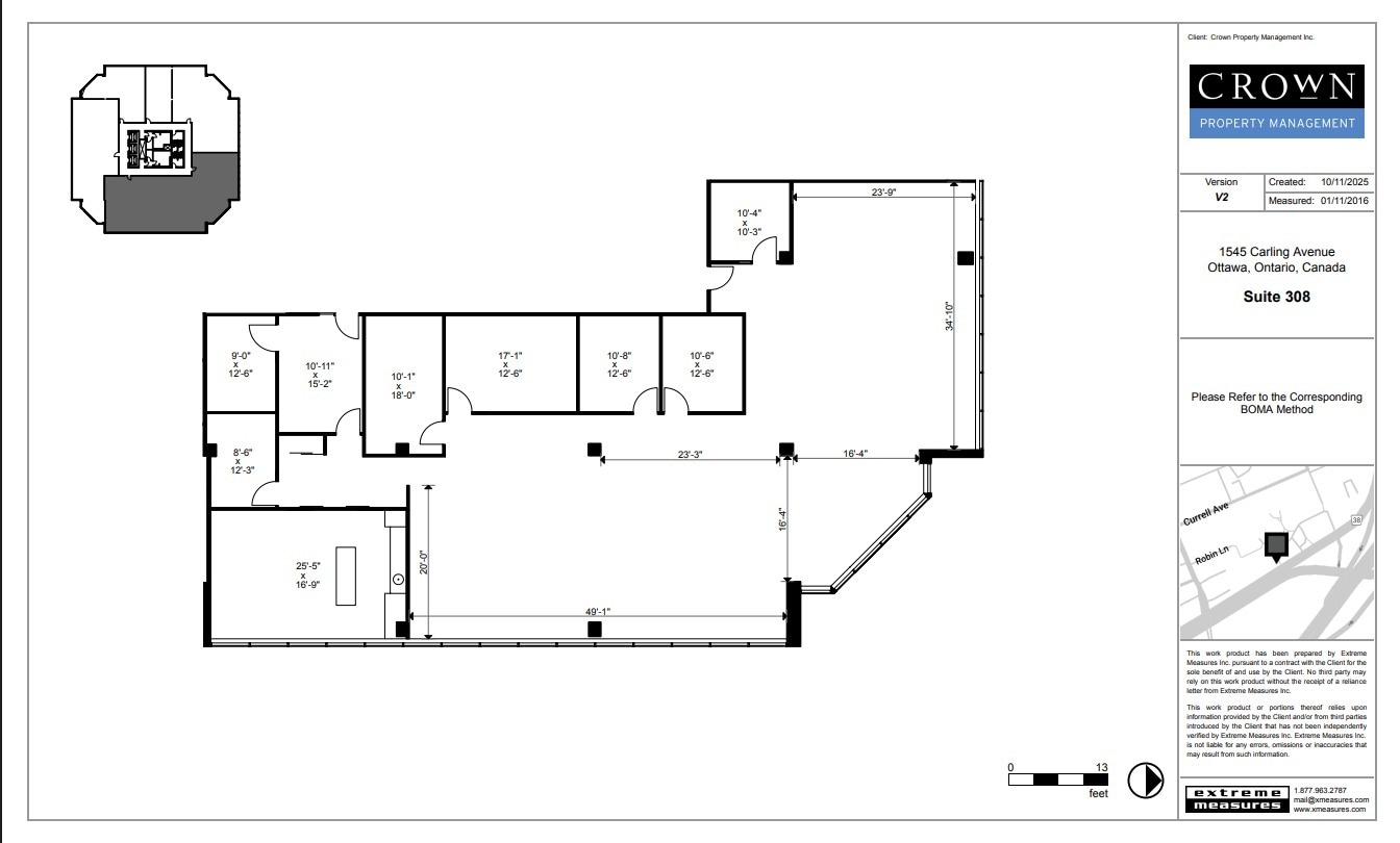1545 Carling Ave, Ottawa, ON à louer Plan d’étage– Image 1 sur 9