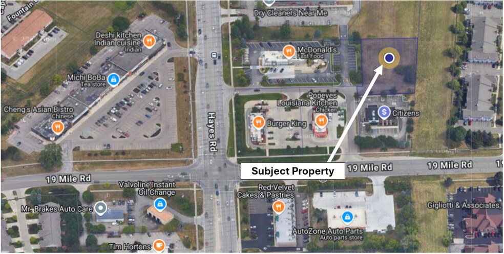 15341 19 Mile Rd, Clinton Twp, MI à vendre - Aérien – Image 2 sur 12