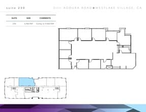 31111 Agoura Rd, Westlake Village, CA à louer Plan d’étage– Image 2 sur 2