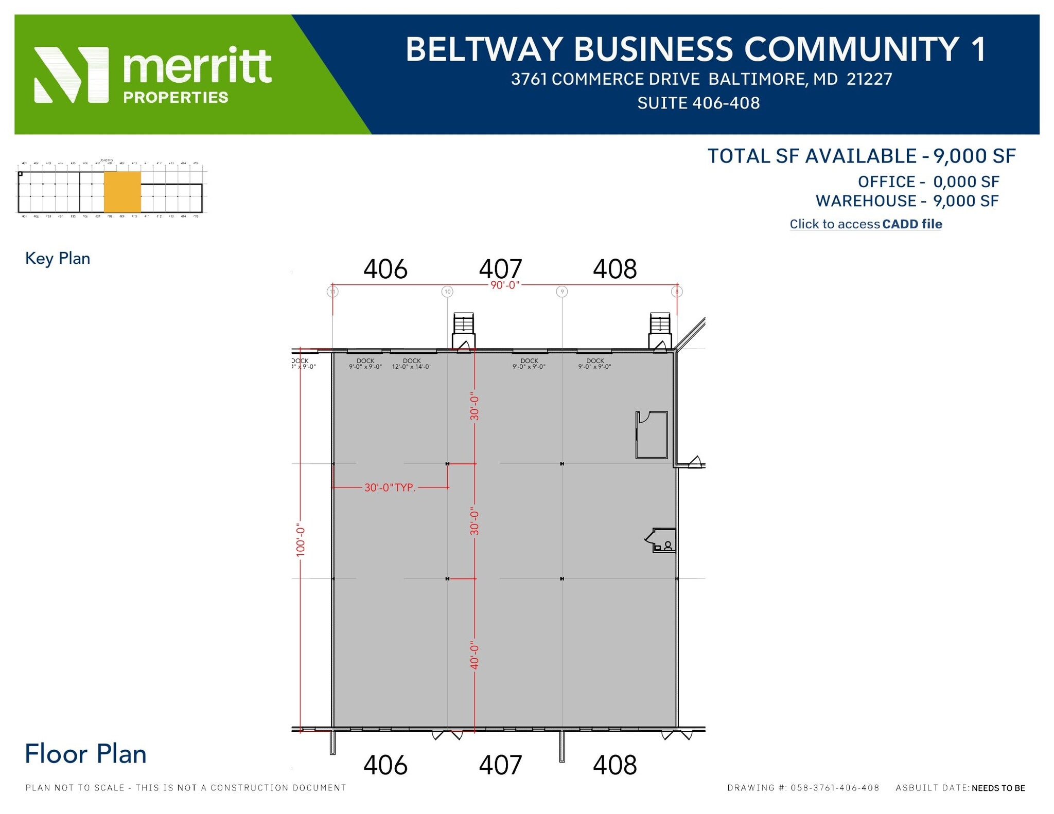 3700 Commerce Dr, Baltimore, MD à louer Plan d’étage– Image 1 sur 1