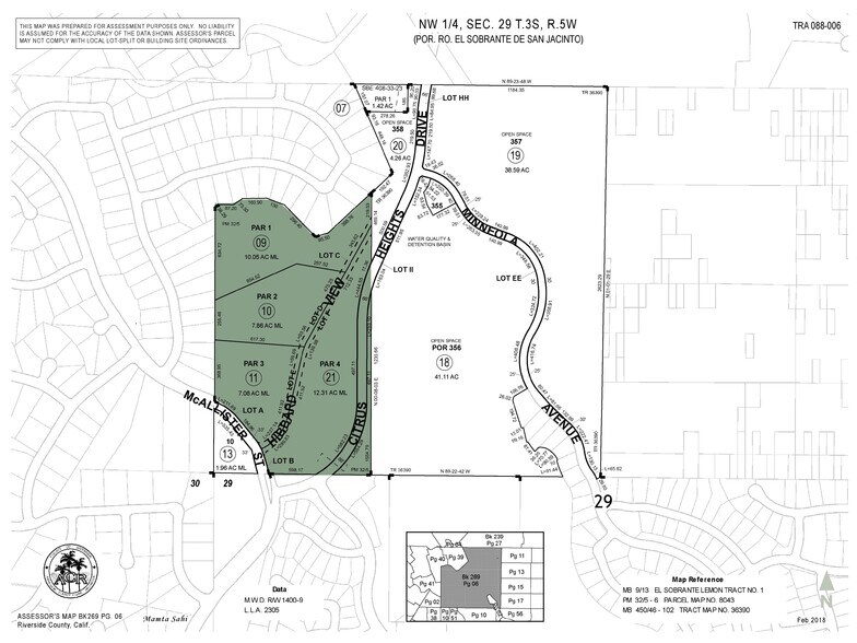 Citrus Heights Dr, Riverside, CA à vendre - Plan cadastral – Image 2 sur 18