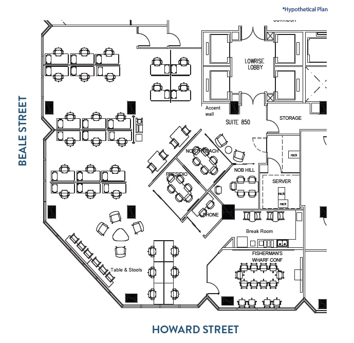 301 Howard St, San Francisco, CA à louer Plan d’étage– Image 1 sur 1
