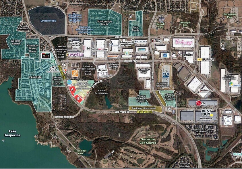 Long Prairie Rd & Silveron Blvd, Flower Mound, TX à vendre - Aérien – Image 3 sur 5