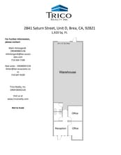 2801 Saturn St, Brea, CA à louer Plan d’étage– Image 1 sur 1