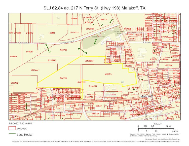 217 Terry, Malakoff, TX à vendre - Plan cadastral – Image 2 sur 2