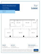 5433 Westheimer Rd, Houston, TX à louer Plan d’étage– Image 1 sur 1