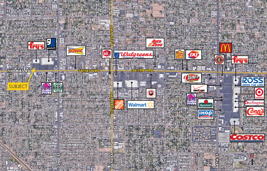 Thomas Rd, Phoenix, AZ à louer - Aérien – Image 2 sur 6