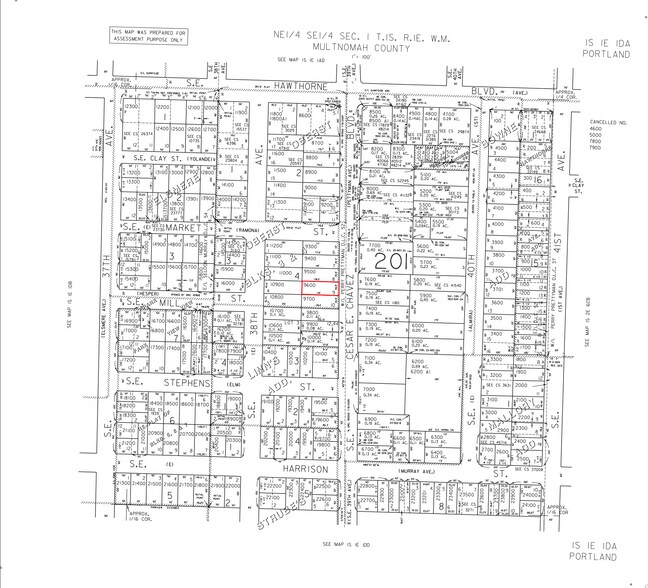 1727 Cesar E Chavez Blvd -1, Portland, OR à vendre - Plan cadastral – Image 2 sur 2