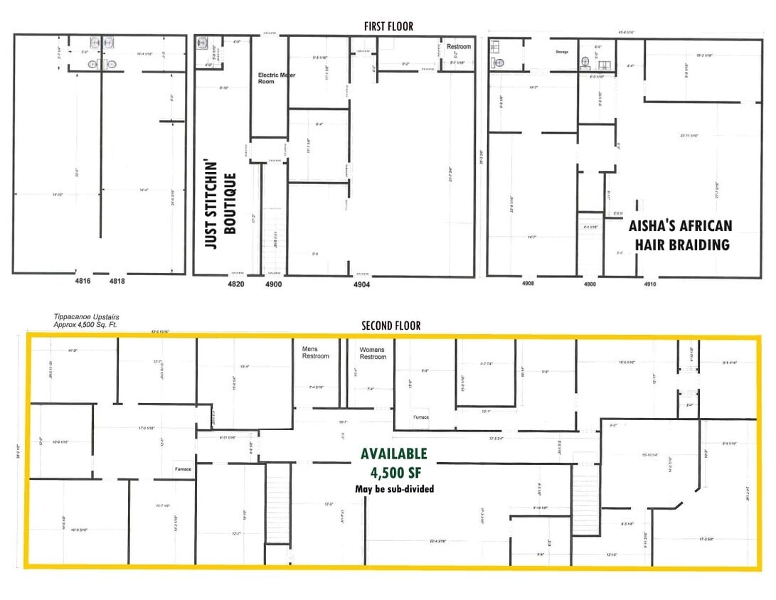 4816-4910 Tippecanoe Dr, Evansville, IN à louer Plan d’étage– Image 1 sur 1