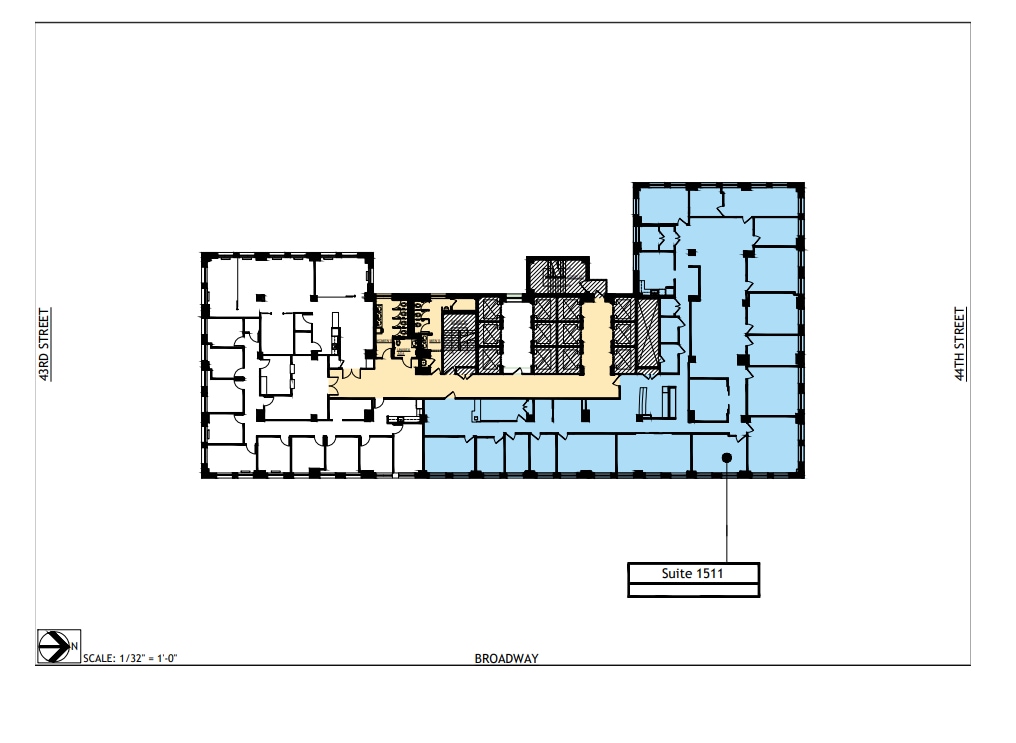 1501 Broadway, New York, NY à louer Plan d’étage– Image 1 sur 1