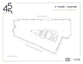 455 Massachusetts Ave NW, Washington, DC à louer Plan d’étage– Image 1 sur 2