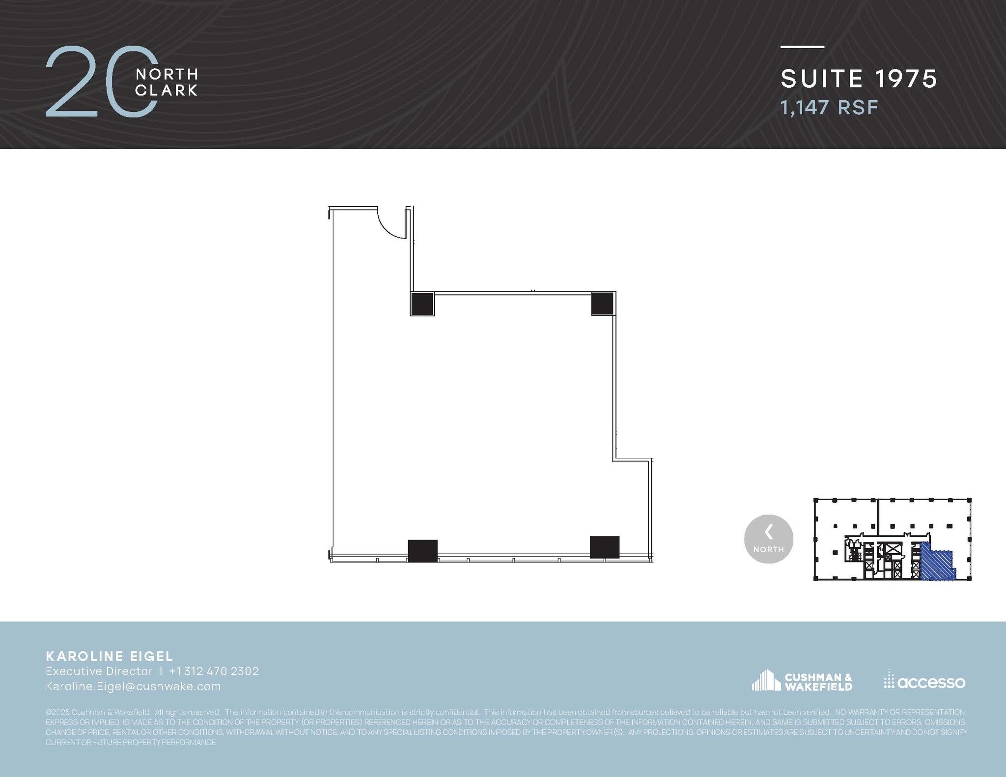 20 N Clark St, Chicago, IL à louer Plan d’étage– Image 1 sur 1