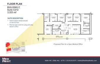 8950 Villa La Jolla Dr, La Jolla, CA à louer Plan d’étage– Image 1 sur 1