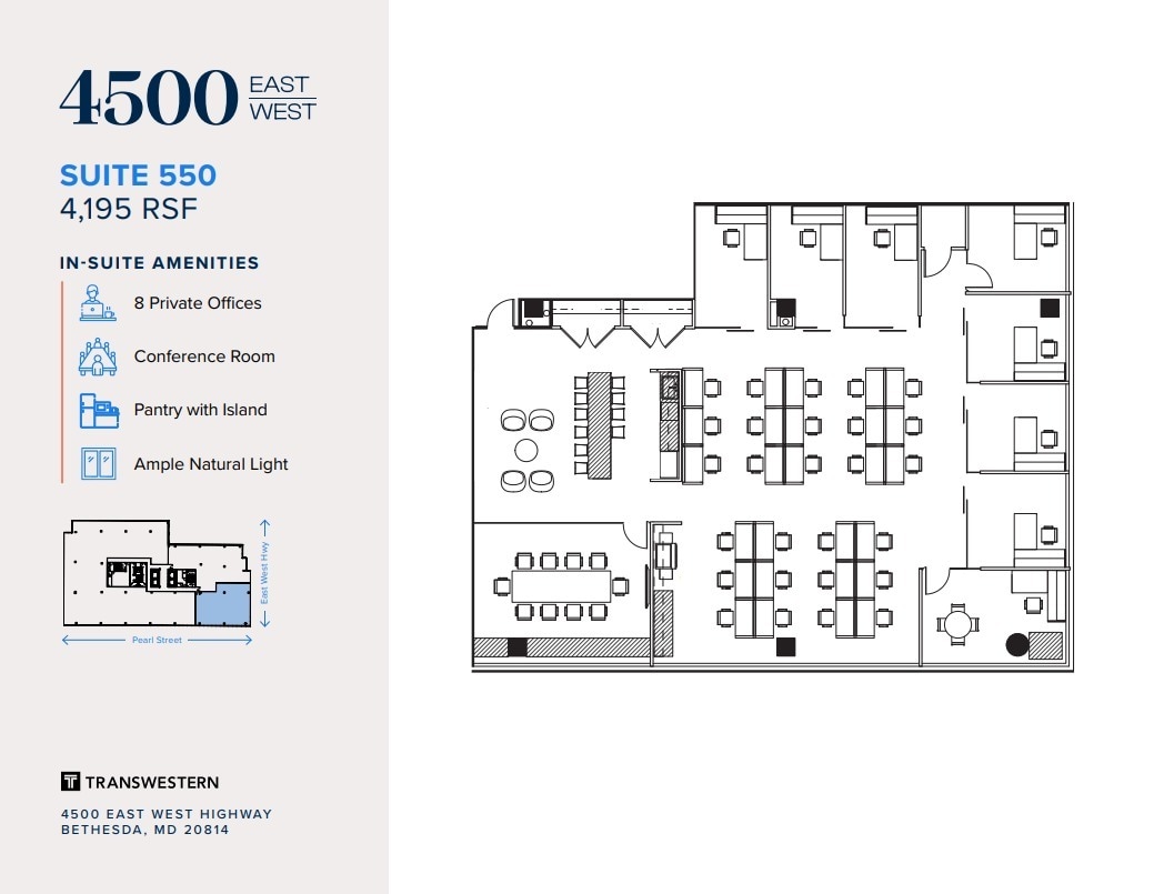 4500 East West Hwy, Bethesda, MD à louer Plan d’étage– Image 1 sur 1