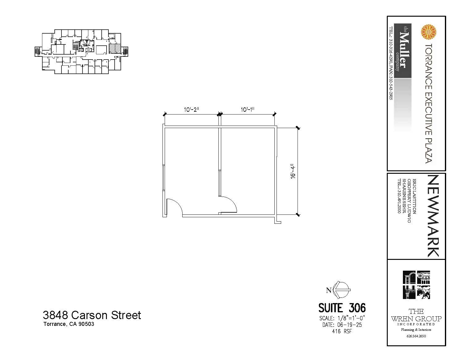 3848 W Carson St, Torrance, CA à louer Plan d’étage– Image 1 sur 1