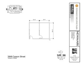 3848 W Carson St, Torrance, CA à louer Plan d’étage– Image 1 sur 1