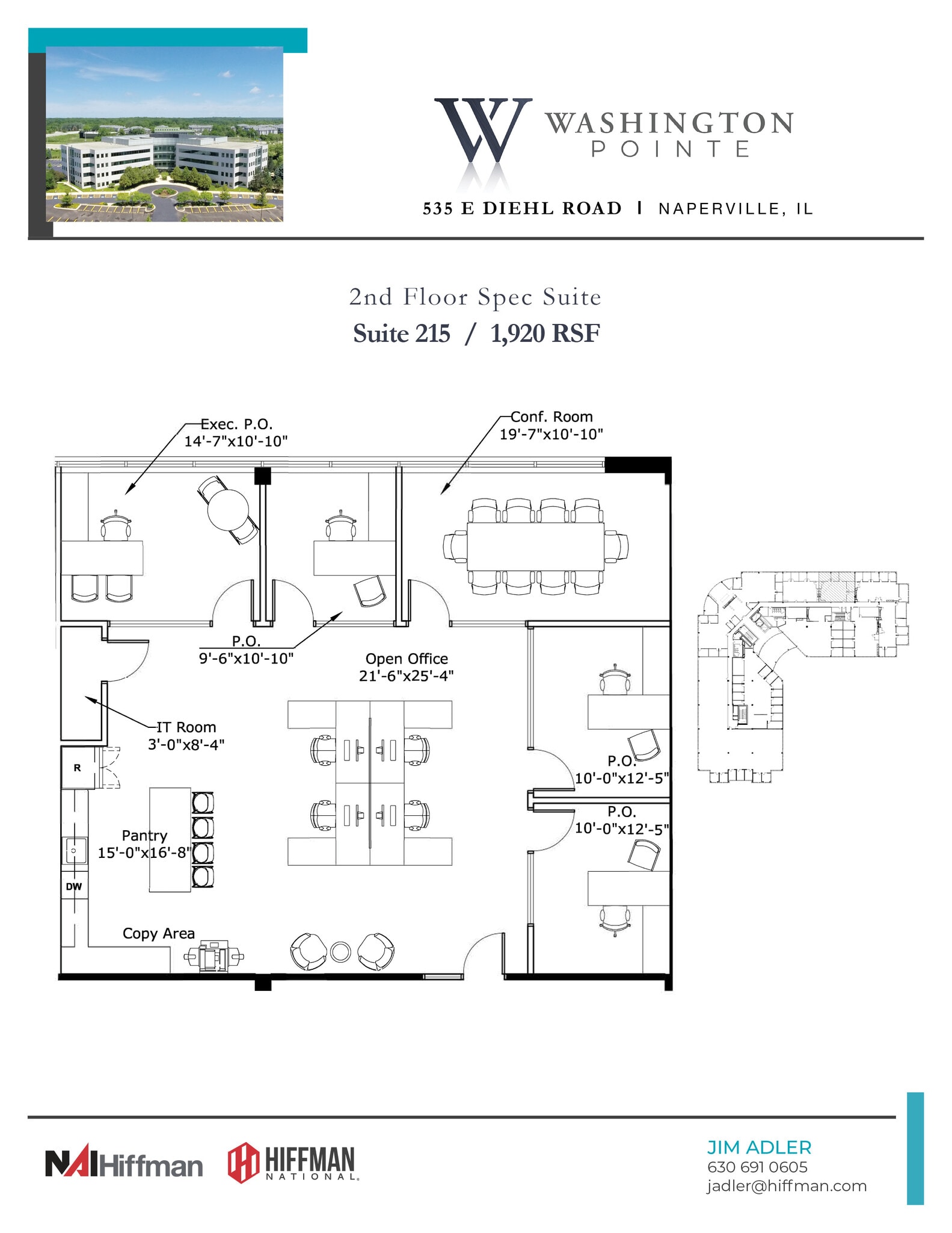 535 E Diehl Rd, Naperville, IL à louer Plan d’étage– Image 1 sur 11