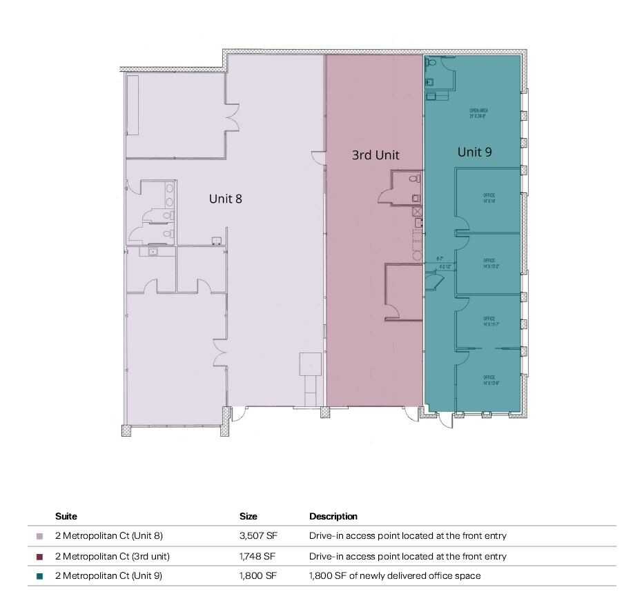 2 Metropolitan Ct, Gaithersburg, MD à louer Plan d’étage– Image 1 sur 1