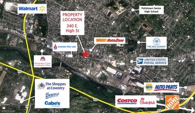 340 E High St, Pottstown, PA - VUE AÉRIENNE vue de carte - Image1