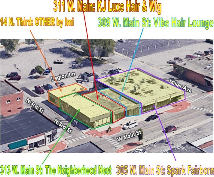 The 300 block of W. Main St. in Fairborn portefeuille de 3 biens à vendre sur LoopNet.fr - Photo de l’immeuble – Image 1 sur 6