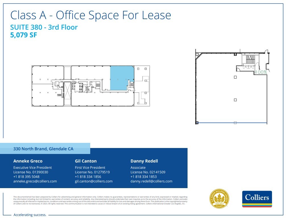 330 N Brand Blvd, Glendale, CA à louer Plan d’étage– Image 1 sur 1