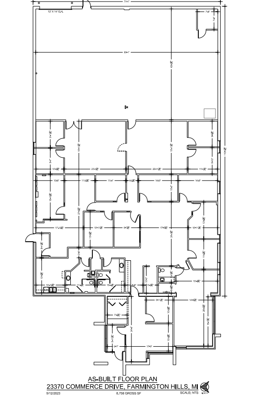 23370 Commerce Dr, Farmington Hills, MI à louer Plan d’étage– Image 1 sur 1