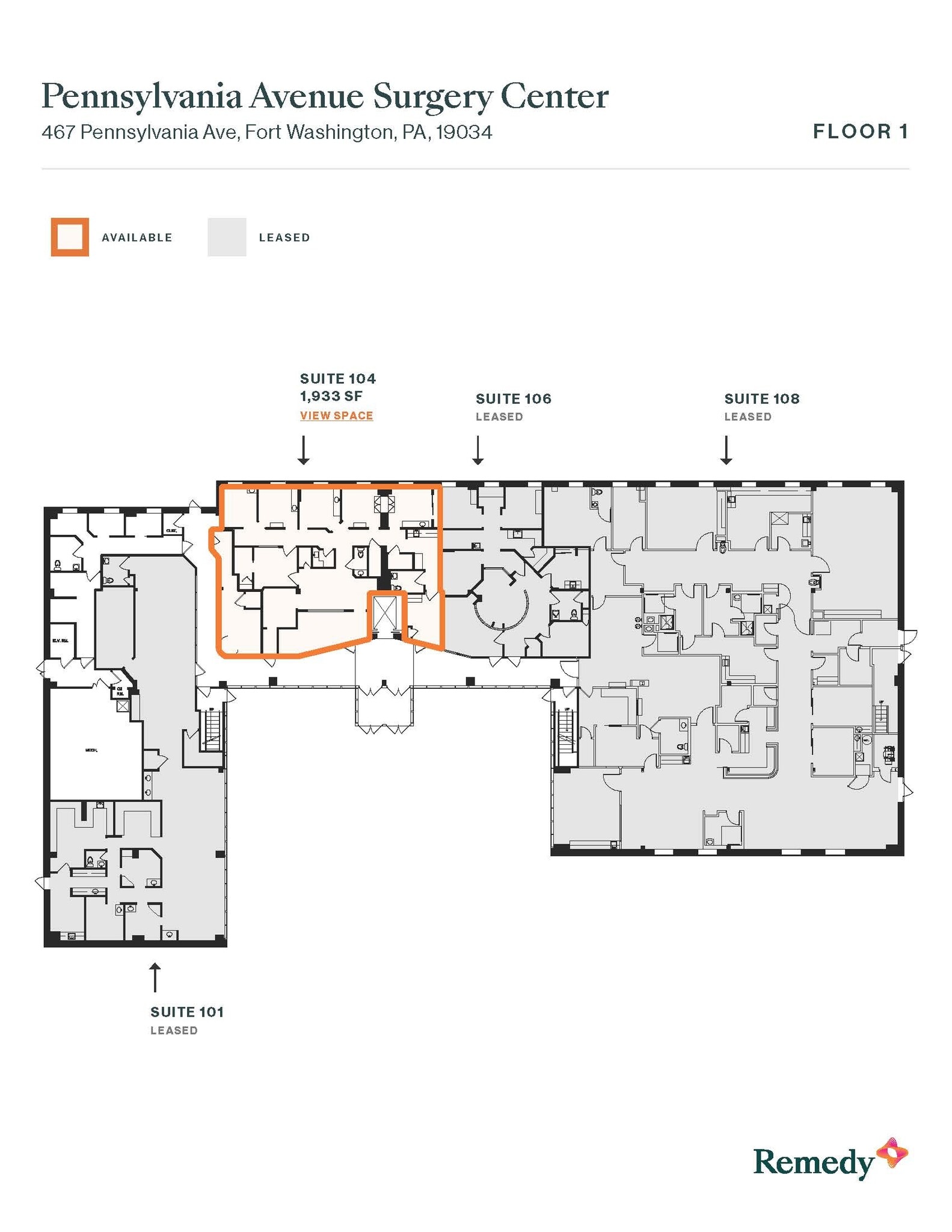 467 Pennsylvania Ave, Fort Washington, PA à louer Plan d’étage– Image 1 sur 1