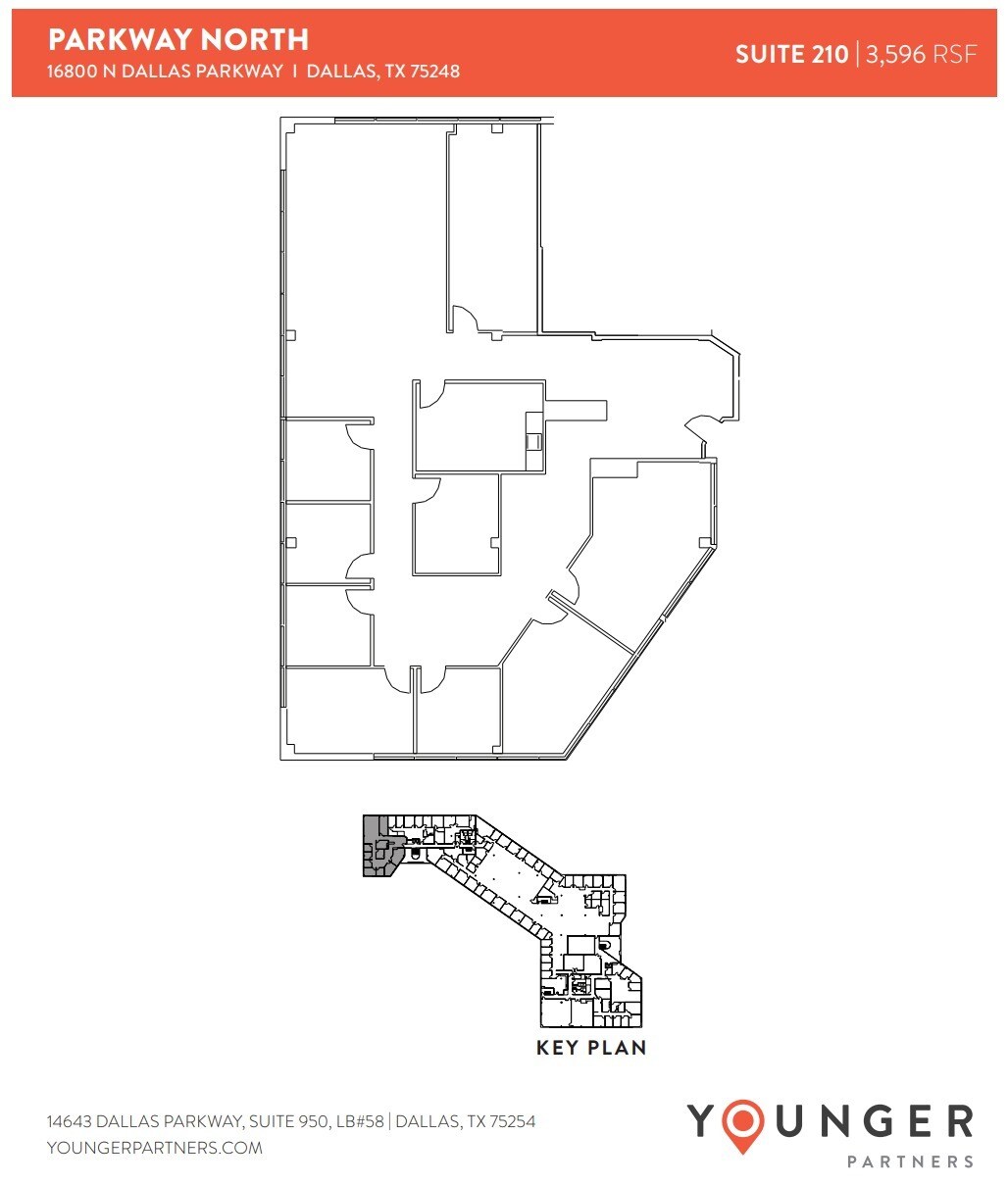 16800 N Dallas Pky, Dallas, TX à louer Plan d’étage– Image 1 sur 1