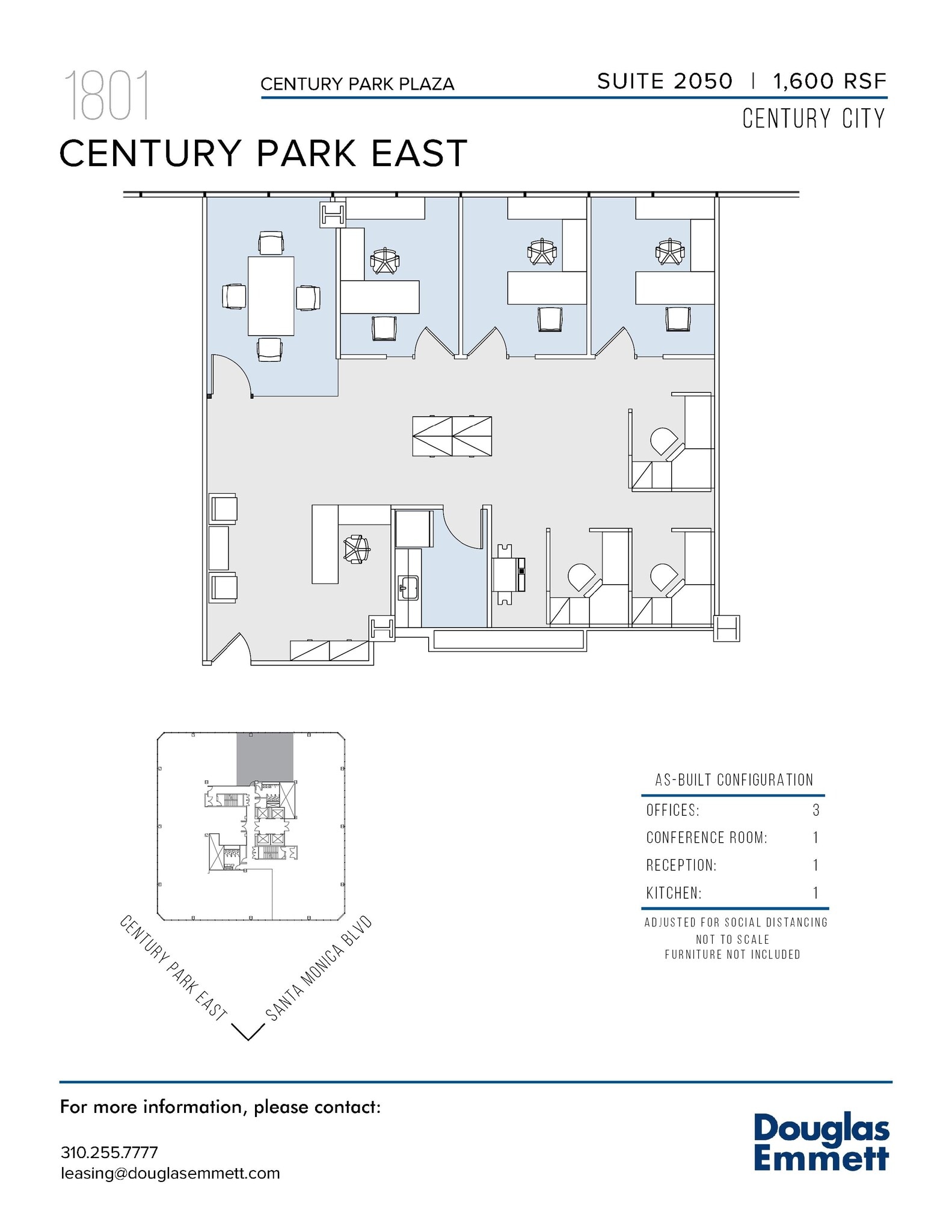 1801 Century Park E, Los Angeles, CA à louer Plan d’étage– Image 1 sur 1
