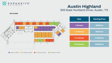 305 E Huntland Dr, Austin, TX à louer Plan d’étage– Image 1 sur 6