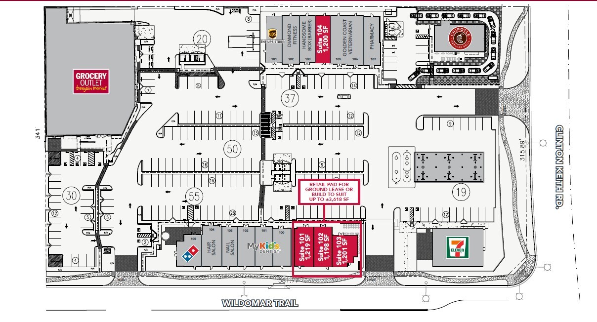 Clinton Keith Rd, Wildomar, CA à louer Plan d’étage– Image 1 sur 1