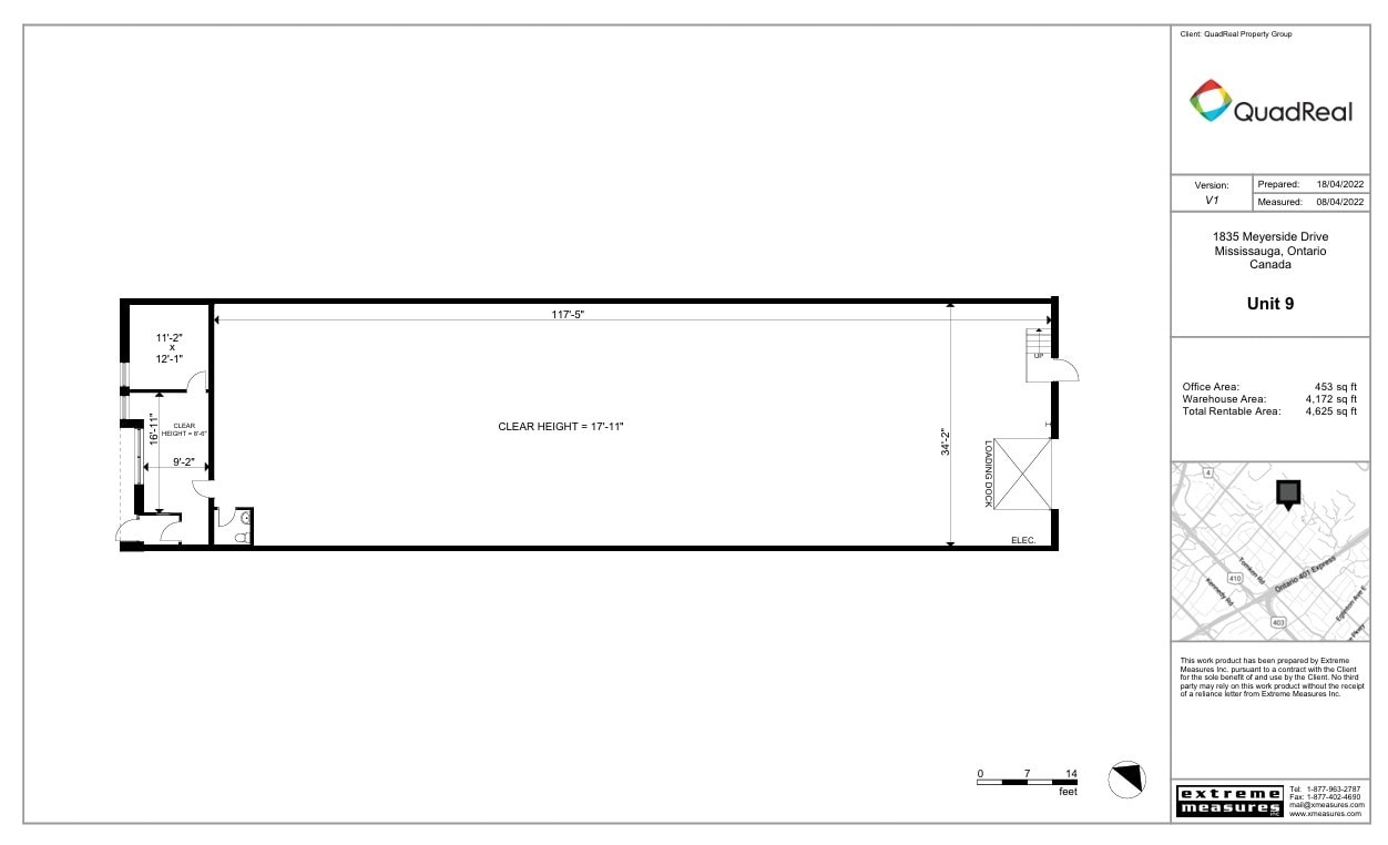 1835 Meyerside Dr, Mississauga, ON à louer Plan d’étage– Image 1 sur 1