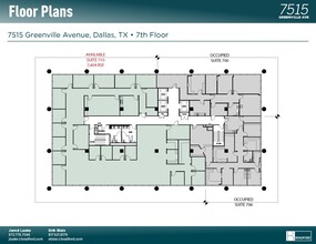 7515 Greenville Ave, Dallas, TX à louer Plan d’étage– Image 2 sur 2