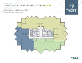801 K St, Sacramento, CA à louer Plan d’étage– Image 2 sur 2