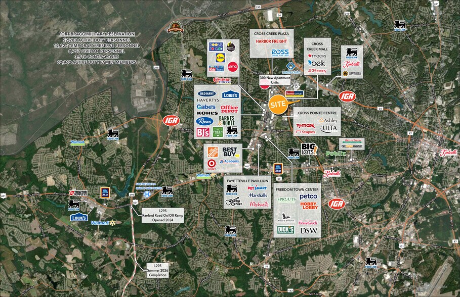 238 N McPherson Church Rd, Fayetteville, NC à louer - Aérien – Image 3 sur 7