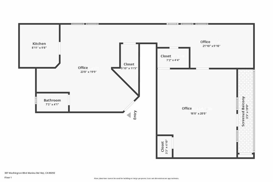 337-3 Washington Blvd, Venice, CA à louer - Plan d’étage – Image 3 sur 17